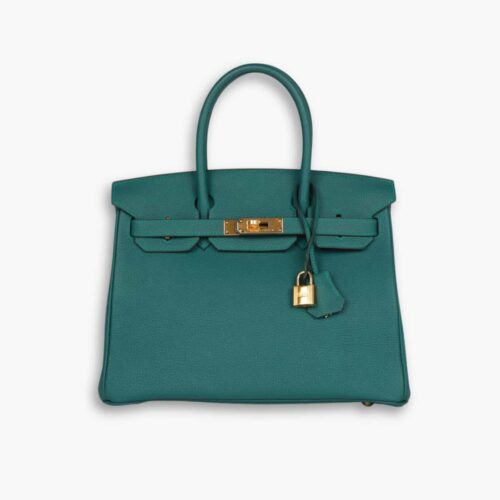 Hermes Birkin 25 Bag Togo Malachite 25Cm
