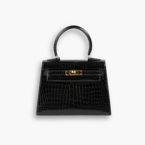 Hermes Mini Kelly K20 Gold Toned Hardware Black 20Cm