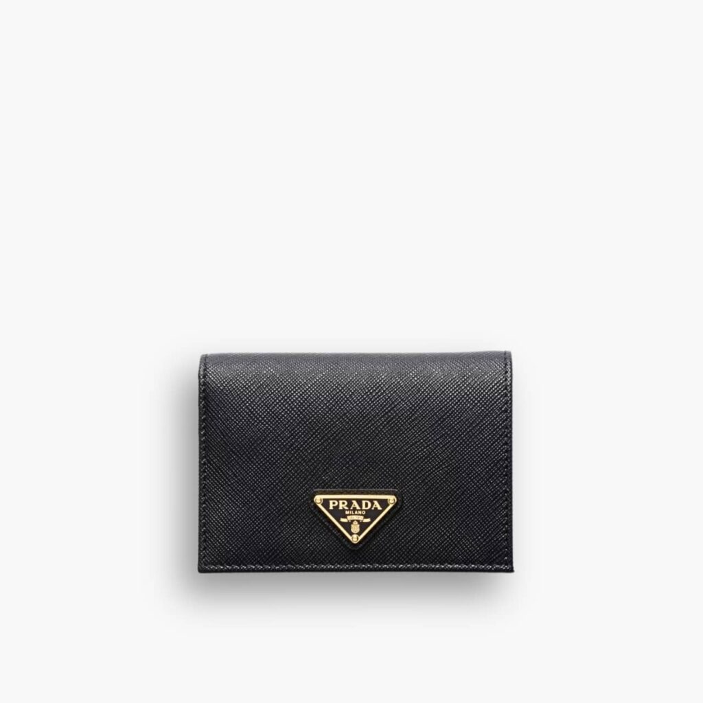 Prada Small Saffiano Leather Wallet Black 10cm 1MV021 QHH F0002