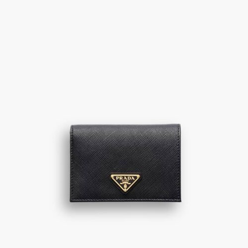 Prada Small Saffiano Leather Wallet Black 10cm 1MV021 QHH F0002