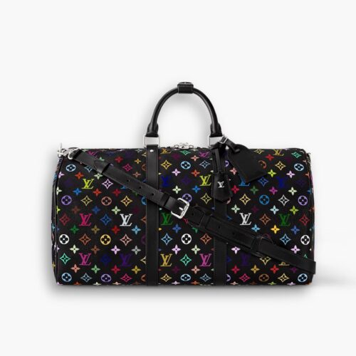 Louis Vuitton X Takashi Murakami Keepall Bandoulière Black Multicolored 45cm M13745