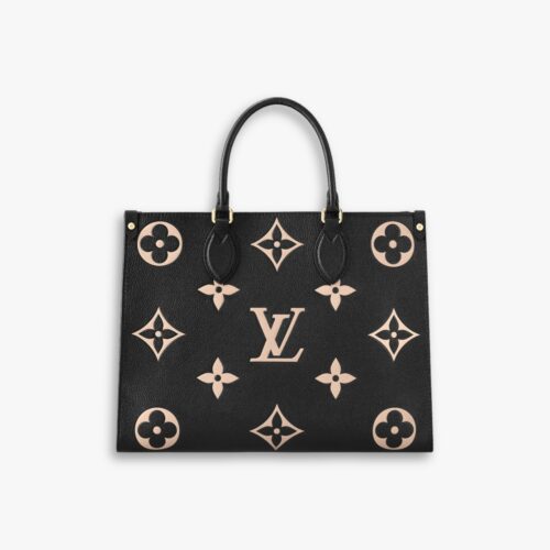 Louis Vuitton Onthego MM Black Beige 35cm M45495