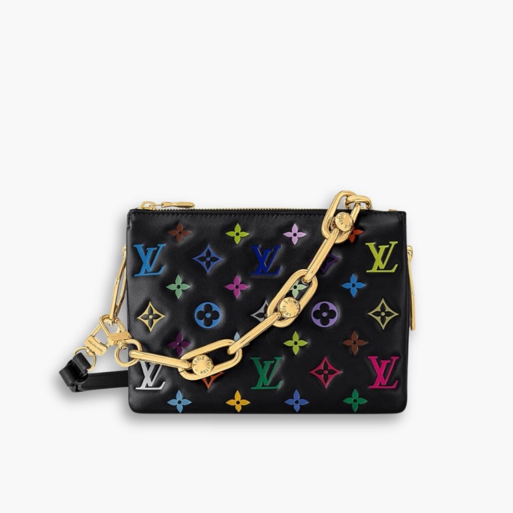 Louis Vuitton x Takashi Murakami Coussin PM Monogram Multicolor Black 28 cm
