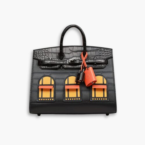 Hermes Sac Faubourg Birkin Matte Alligator So Black 25Cm