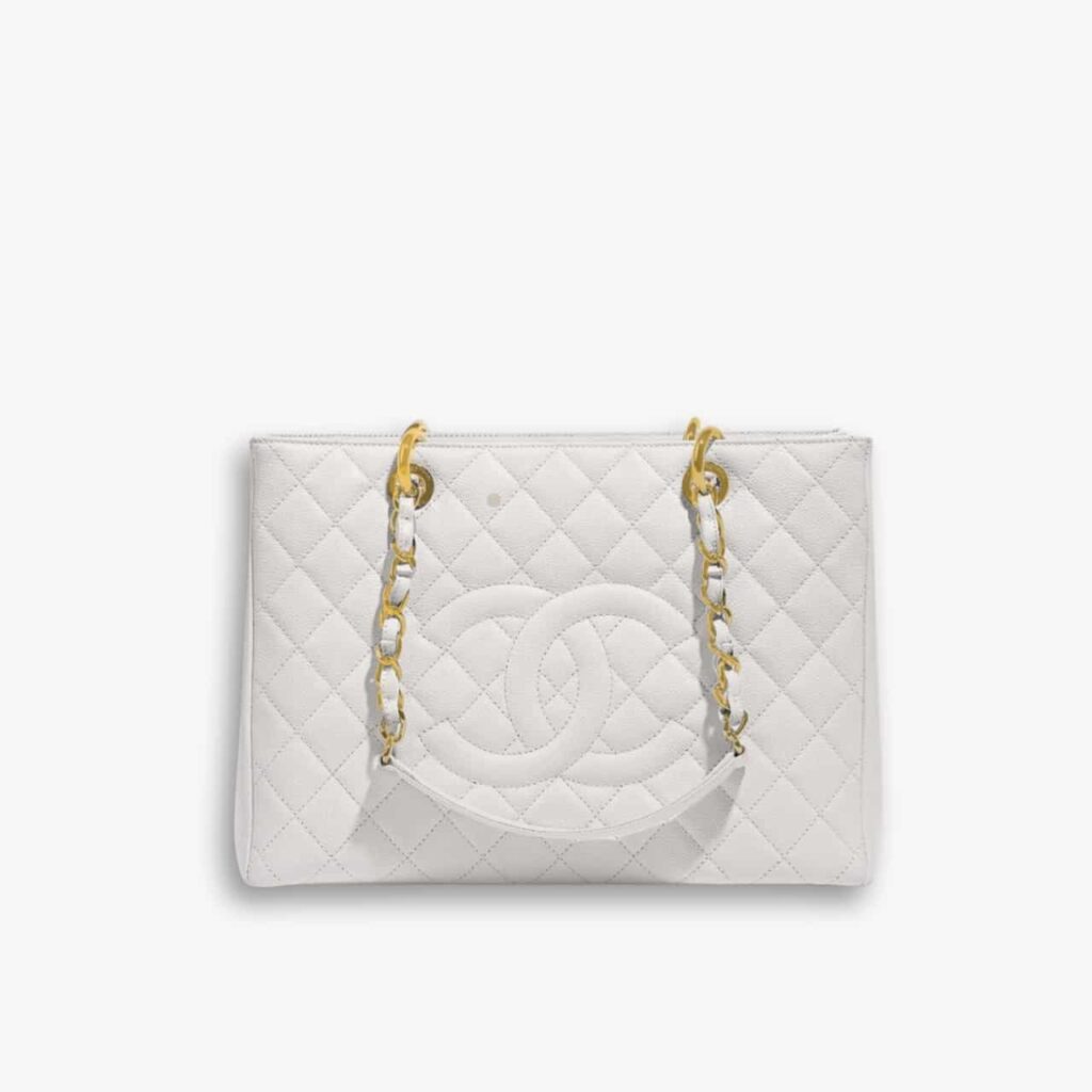 Chanel Bolsa Grand Tote Bag White 33cm