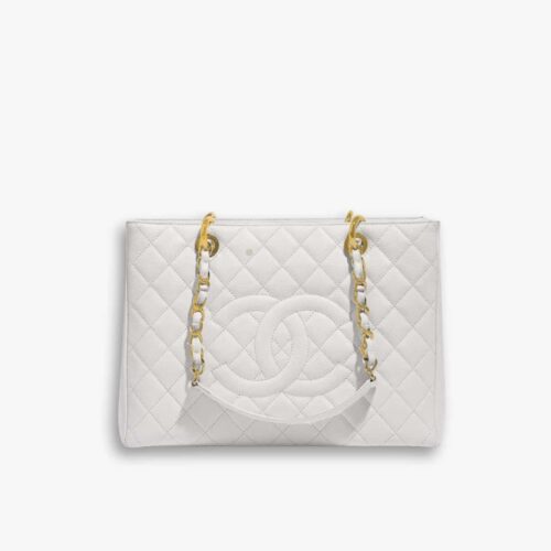 Chanel Bolsa Grand Tote Bag White 33cm