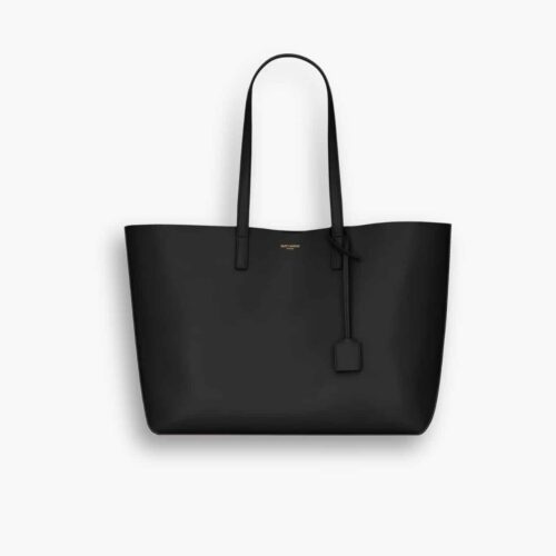 Saint Laurent Shopping Bag Leather Black 37cm 600281CSV0J1000