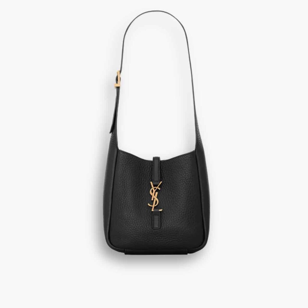 Saint Laurent Le 5 À 7 Supple Baby In Grained Leather Black 15cm 809461AADUU1000