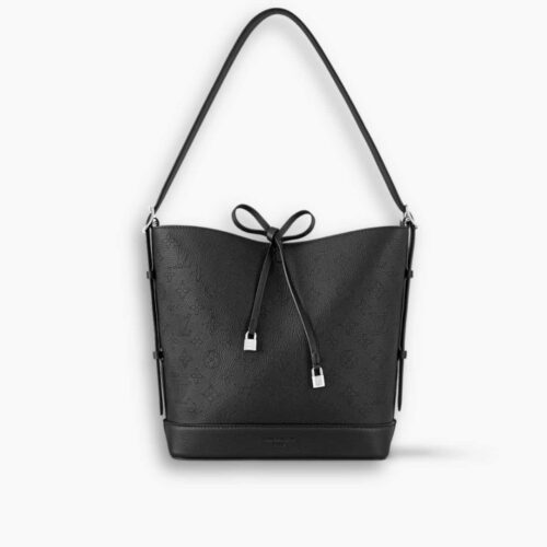 Louis Vuitton Flore Perforated Mahina Black 28cm M12139