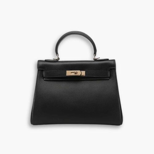 Hermes Kelly Togo Handbag Black 25Cm