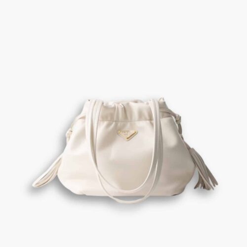 Prada Nappa Leather Shoulder Bag White 23cm 1BG541 2DX8 F0009 V OOO
