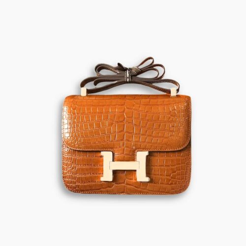 Hermes Mini Constance 19 Shiny Alligator 19Cm