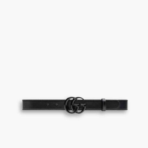 Gucci GG Marmont Thin Belt Black Leather 414516 18YXV 1000