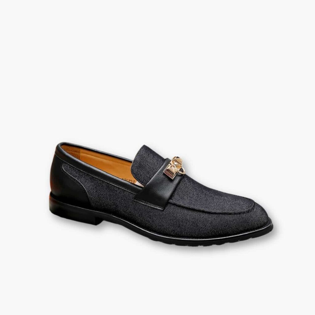 Hermes Blaise Loafer Denim Black