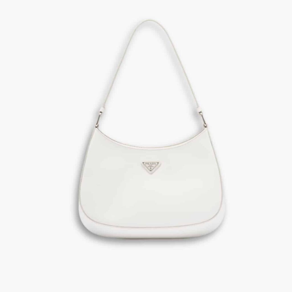 Prada Cleo Brushed Leather White 27Cm
