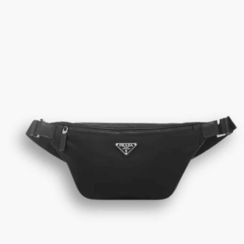 Prada Re Nylon And Saffiano Leather Belt Bag Black 31cm