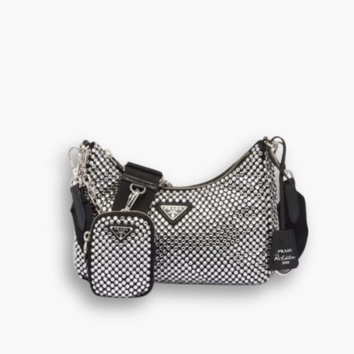 Prada Re Edition 2005 Satin With Crystals 23Cm