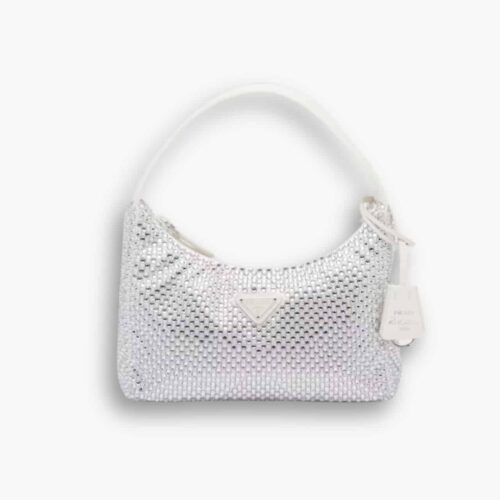 Prada Satin With Crystals White 21Cm