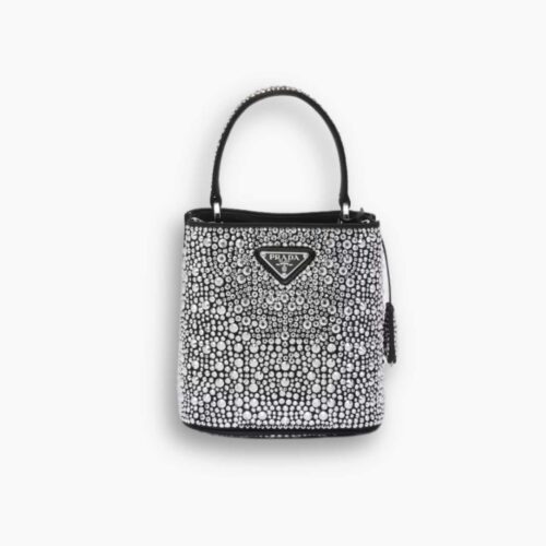 Prada Panier Satin Bag With Crystals 18Cm