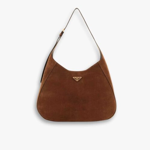 Prada Medium Suede Shoulder Bag 34cm