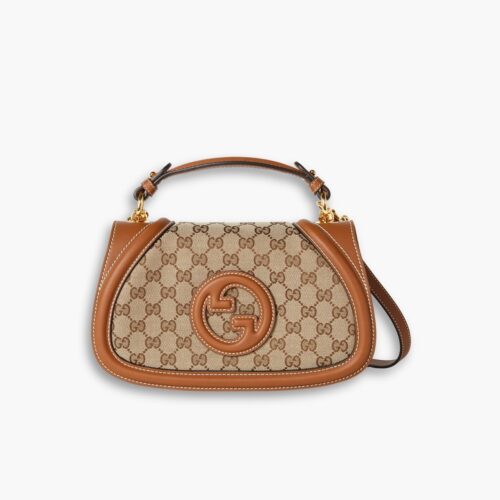Gucci Blondie Shoulder Bag Beige And Dark Brown 26cm 815700 HAAKG 9755