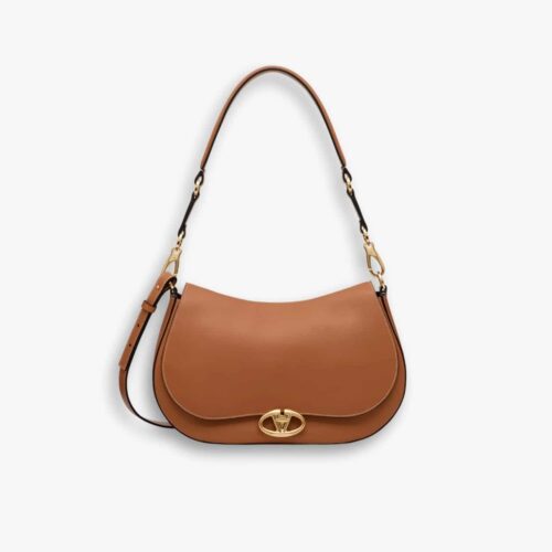 Valentino Garavani Ohval Shoulder Bag Brown 28Cm