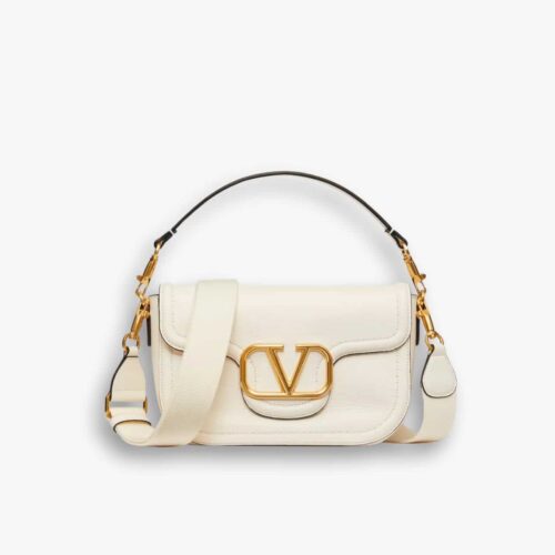 Valentino Garavani Alltime Grainy Leather White 23cm