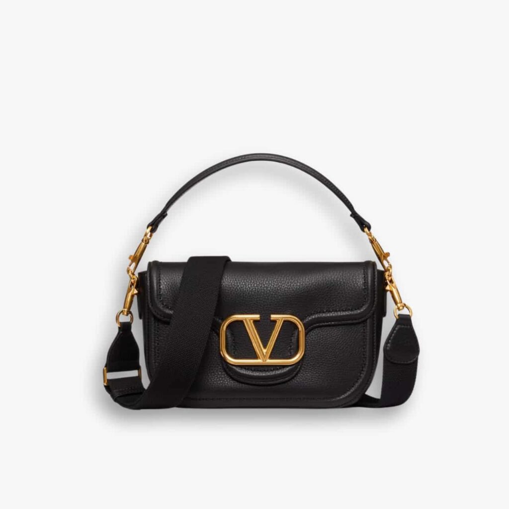 Valentino Garavani Alltime Grainy Leather Black 23cm