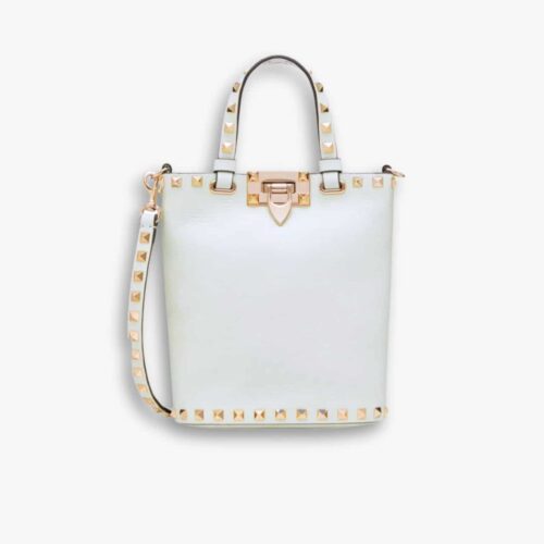 Valentino Rockstud Crossbody Pouch White 19cm