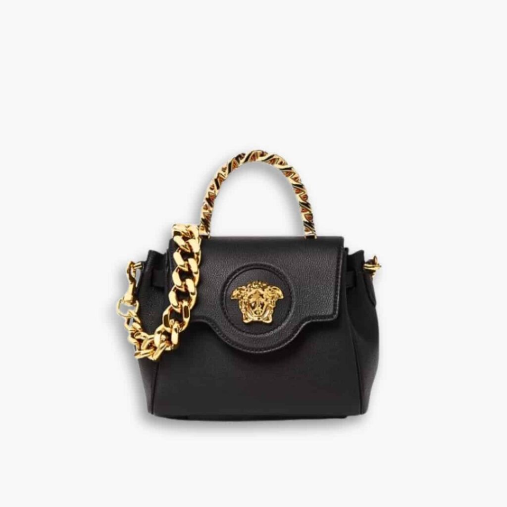 Versace La Medua Small Leather Black 21cm