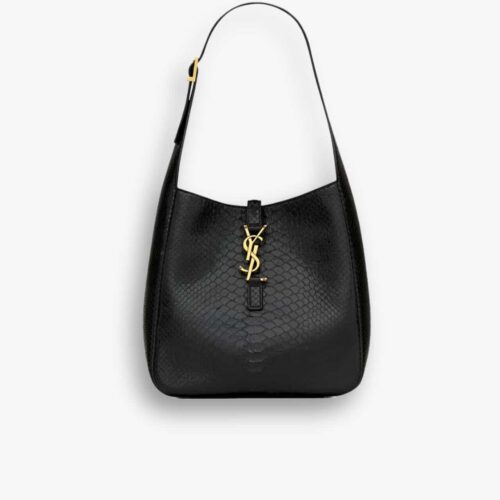 Saint Laurent Le 5 À 7 Supple Large Black Python 27cm