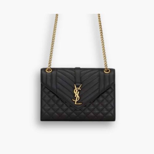 Saint Laurent Envelope Medium Black 24Cm