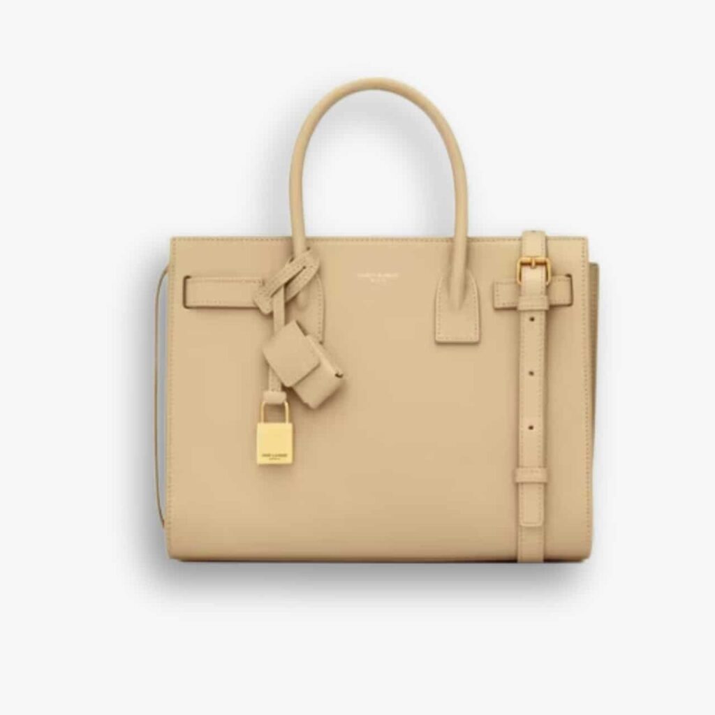 Saint Laurent Sac De Jour In Smooth Baby Dark Beige 26cm
