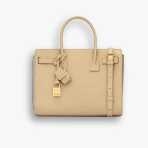 Saint Laurent Sac De Jour In Smooth Baby Dark Beige 26cm
