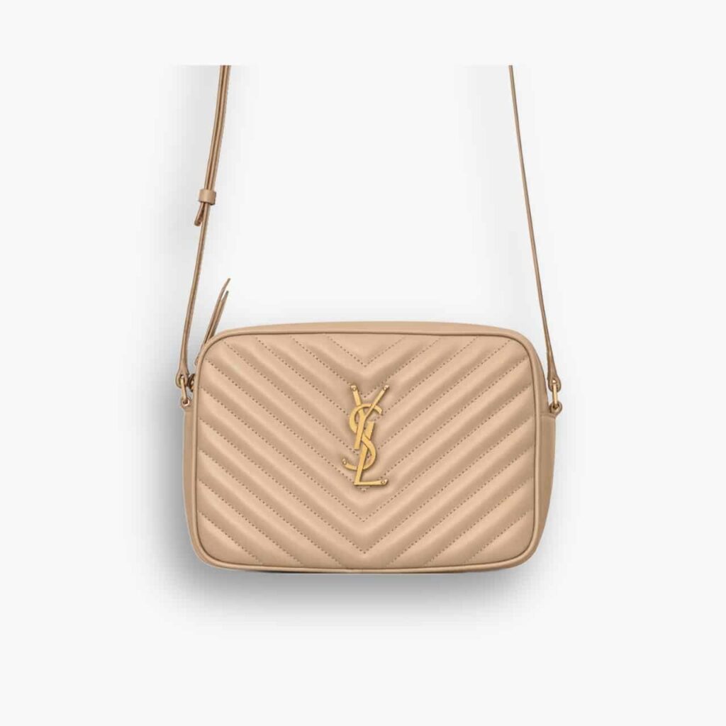 Saint Laurent Lou Camera Bag Dark Beige 23Cm