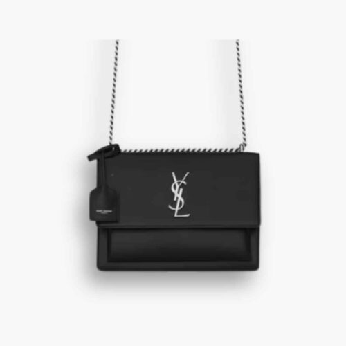 Saint Laurent Sunset Medium Mirror Effect Black 25Cm