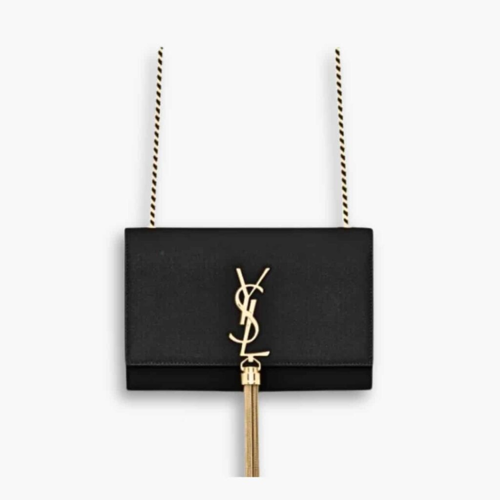Saint Laurent Kate Small In Grain De Poudre Black 20Cm