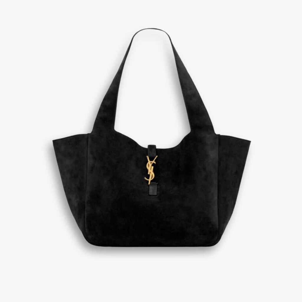 Saint Laurent Le 5 à 7 Bea in Suede Black 50Cm