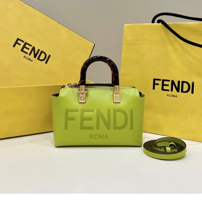 Fendi By The Way Boston Bag Green 17cm 8BS067ABVLF1JCP - Image 2