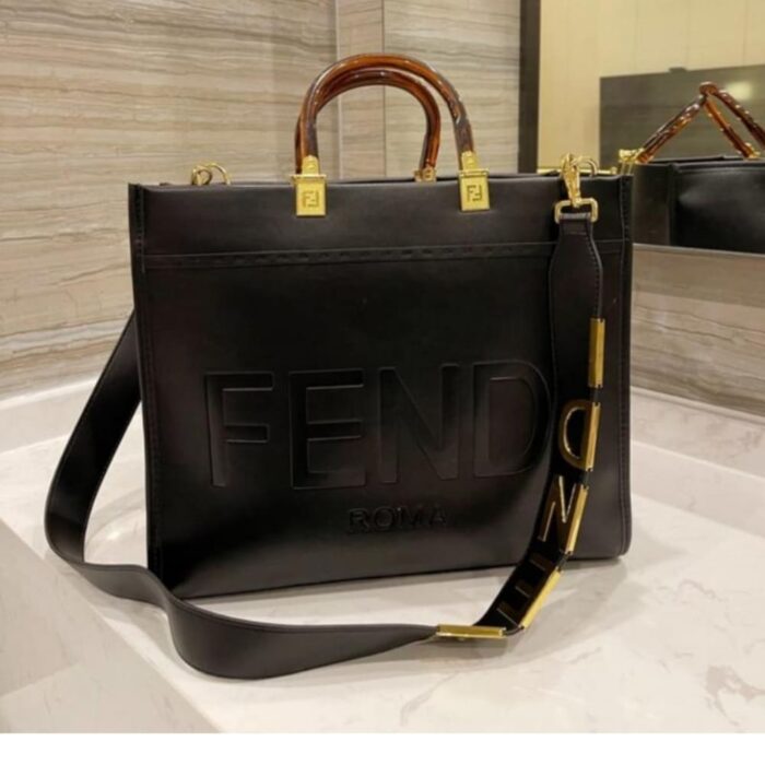 Fendi Sunshine Large Bag Black 41cm 8BH372ABVLF0KUR - Image 2