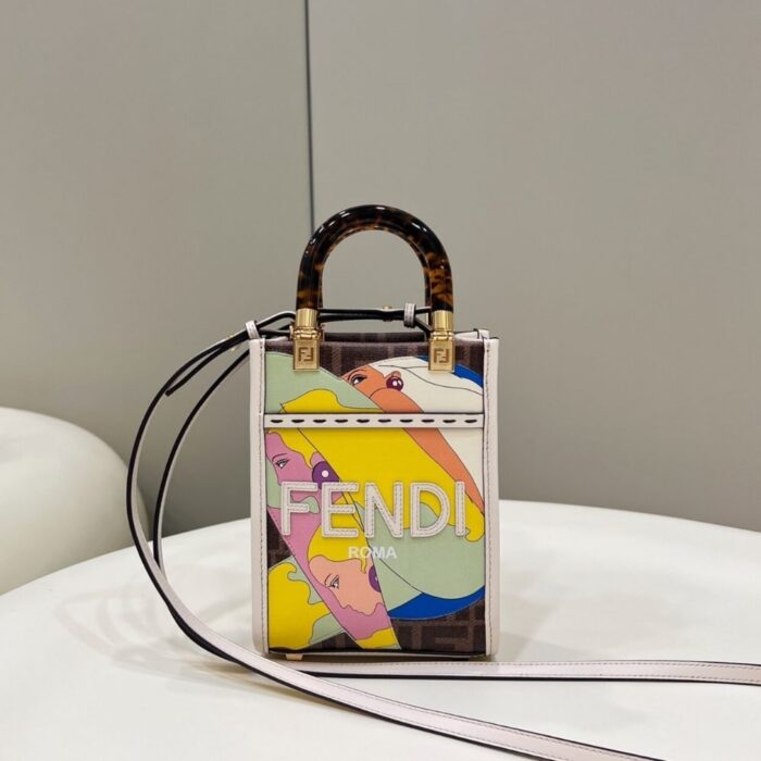 Fendi Sunshine Mini Bag White 18cm - Image 2