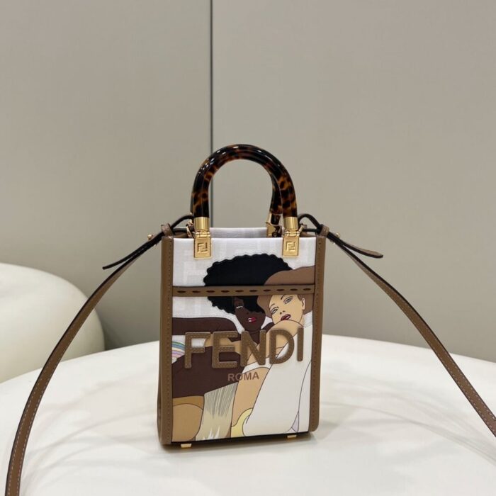Fendi Sunshine Mini Bag Brown 18cm - Image 2