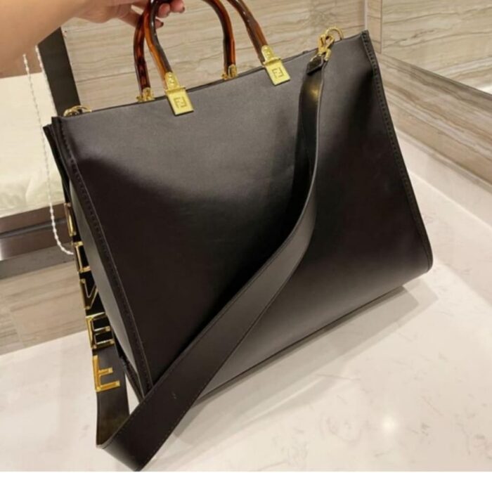 Fendi Sunshine Large Bag Black 41cm 8BH372ABVLF0KUR - Image 3
