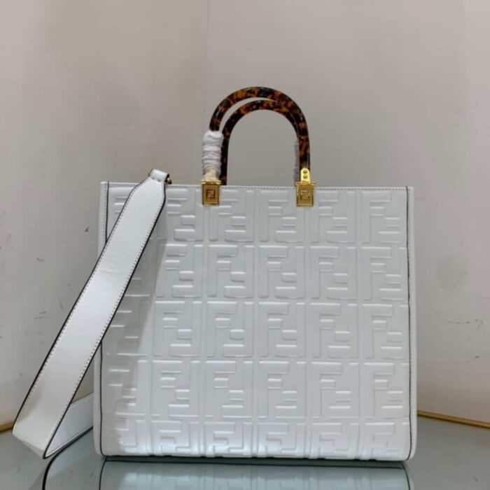 Fendi Sunshine Medium Bag White 35cm 8BH386AMCVF0QVL - Image 3