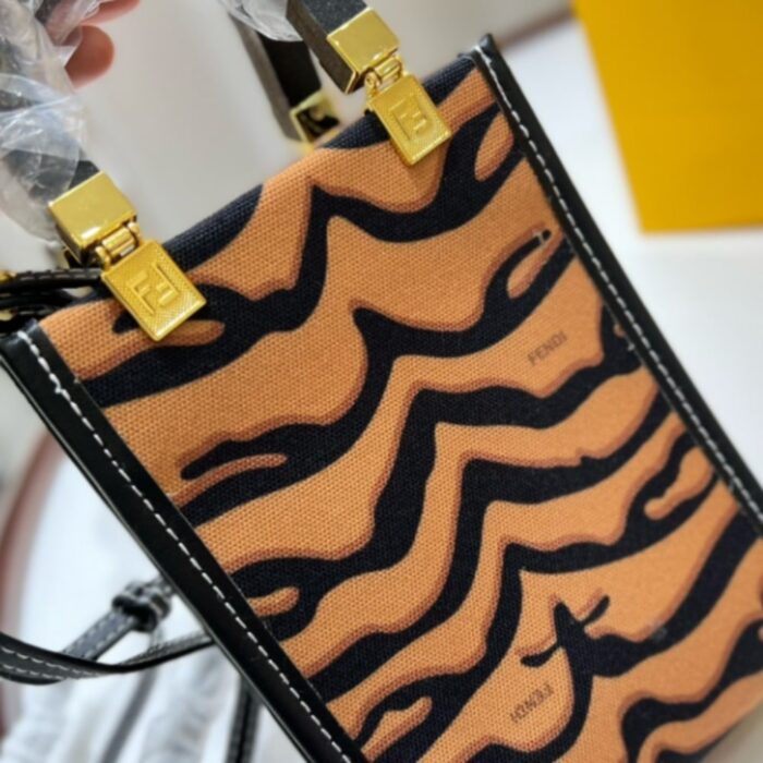 Fendi Sunshine Mini Bag Black Yellow 18cm 8BS051AJ7PF1GEU - Image 3