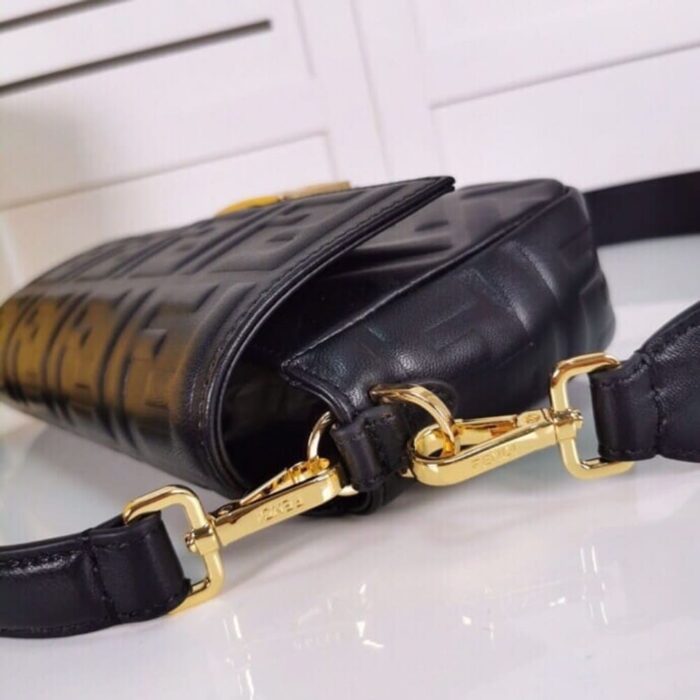 Fendi Baguette Nappa Bag Black 27cm - Image 4