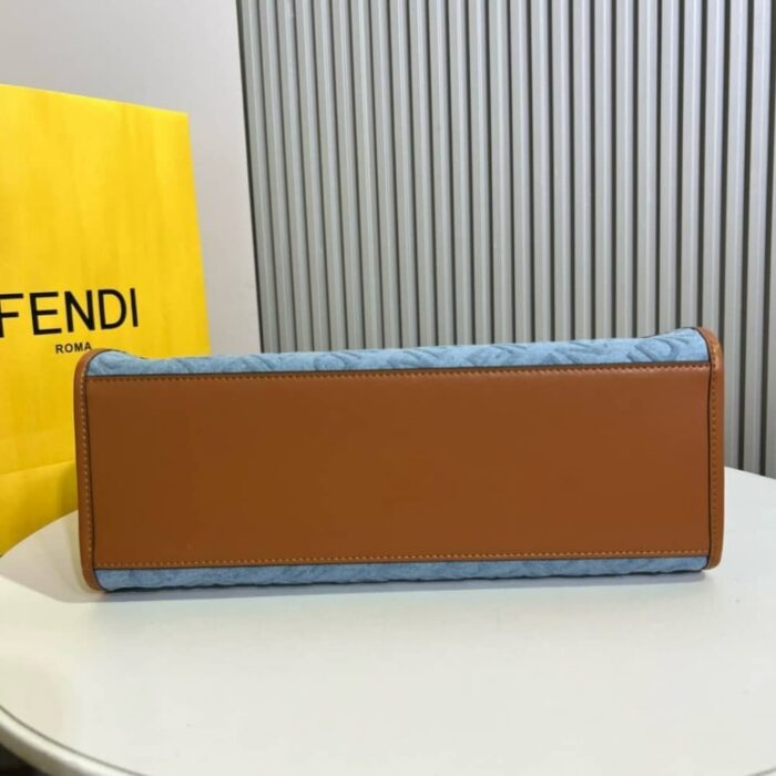 Fendi Sunshine Medium Bag Blue 35cm 8BH386AP4X - Image 5