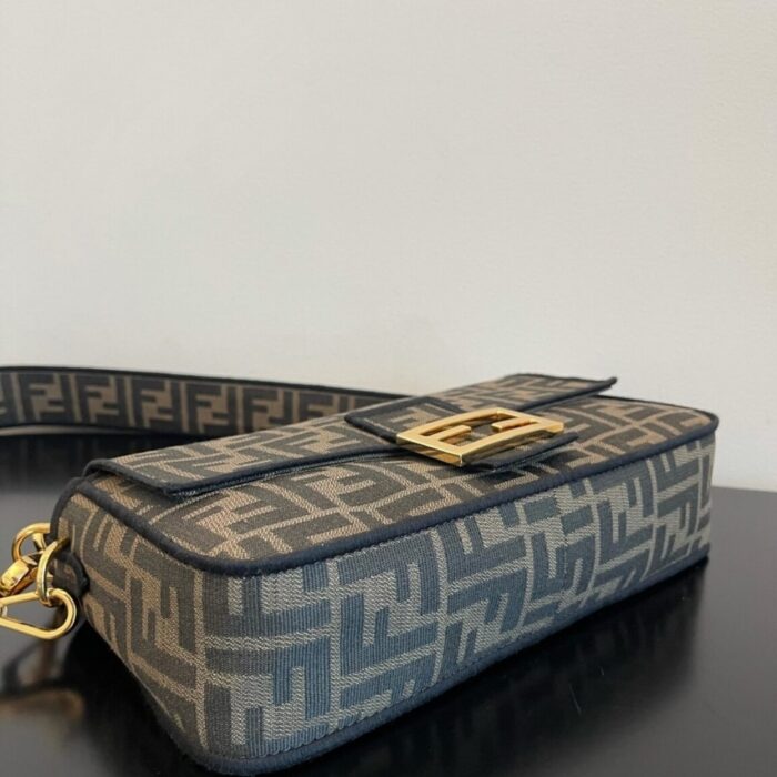 Fendi Baguette Jacquard FF Fabric Bag 26cm 8BR600A6V5F17U4 - Image 4