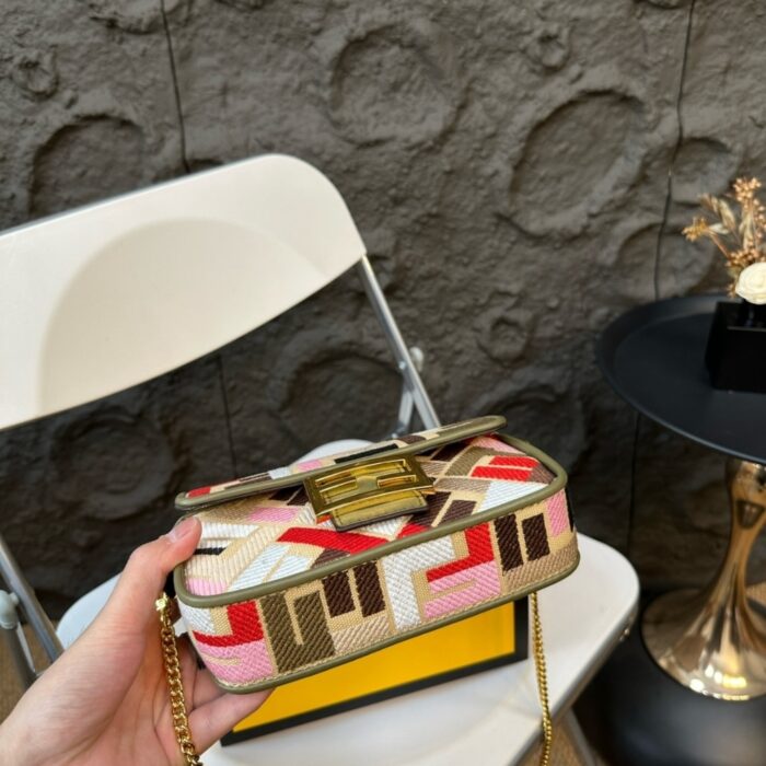 Fendi Baguette Mini Bag Multicolor 18cm 8BS017ANH4F1Q6O - Image 5