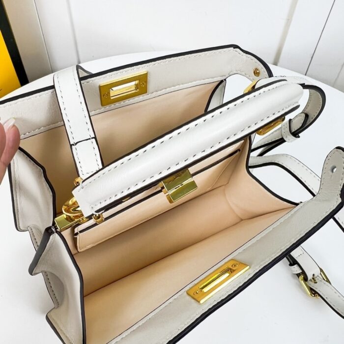Fendi Peekaboo ISeeU Petite Bag White 20cm 8BN335ABVEF0QVL - Image 5